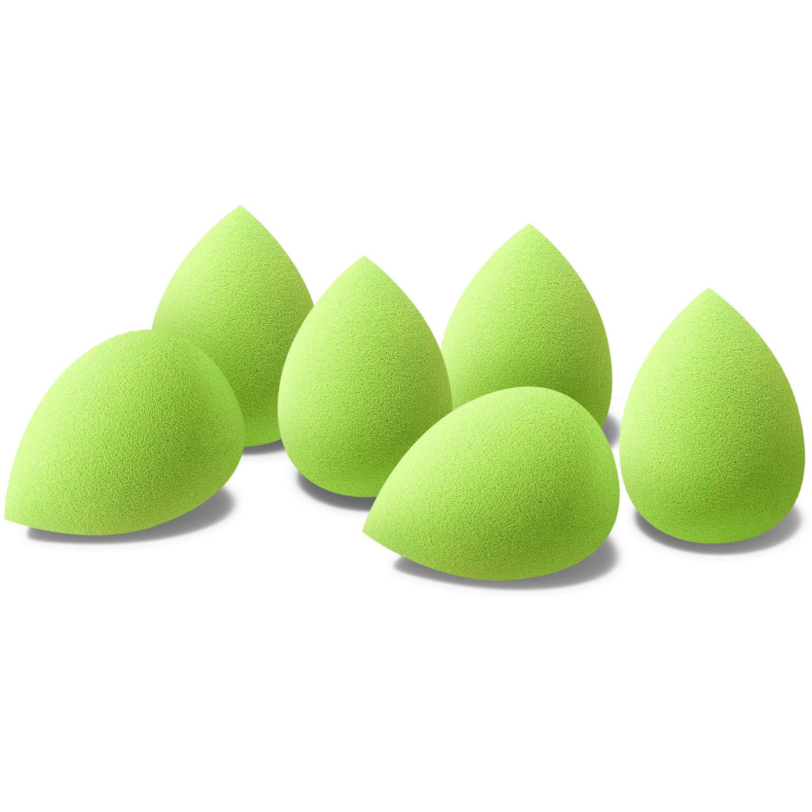 6 PCS Makeup Sponge Set - Latex Free Beauty Blending Sponge for Liquid, Cream & Powder Foundation - Super Soft & Flawless Finish - Mint Green - Perfect for Daily Makeup, Contouring & On-The-Go Touch Ups