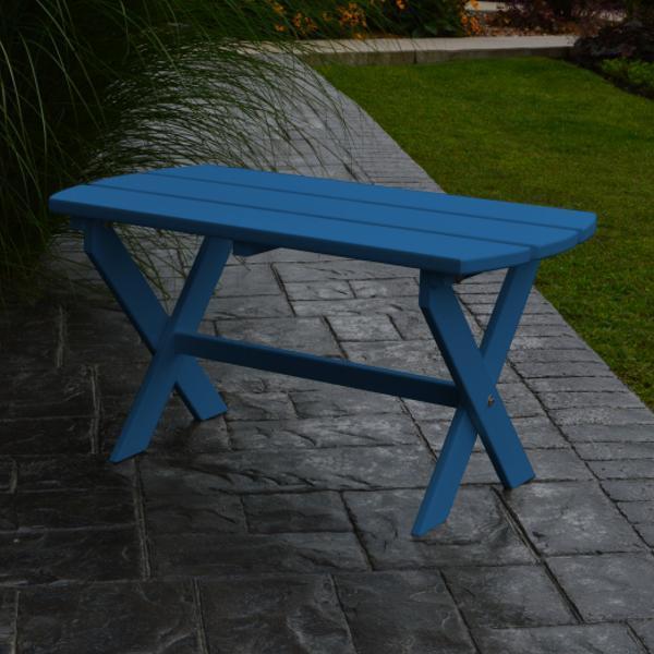 A & L Furniture Poly Folding Oval Coffee Table - Lightweight Portable End Table for Living Room, Patio, or Small Spaces - Perfect for Apartments, Dorms, and Outdoor Use