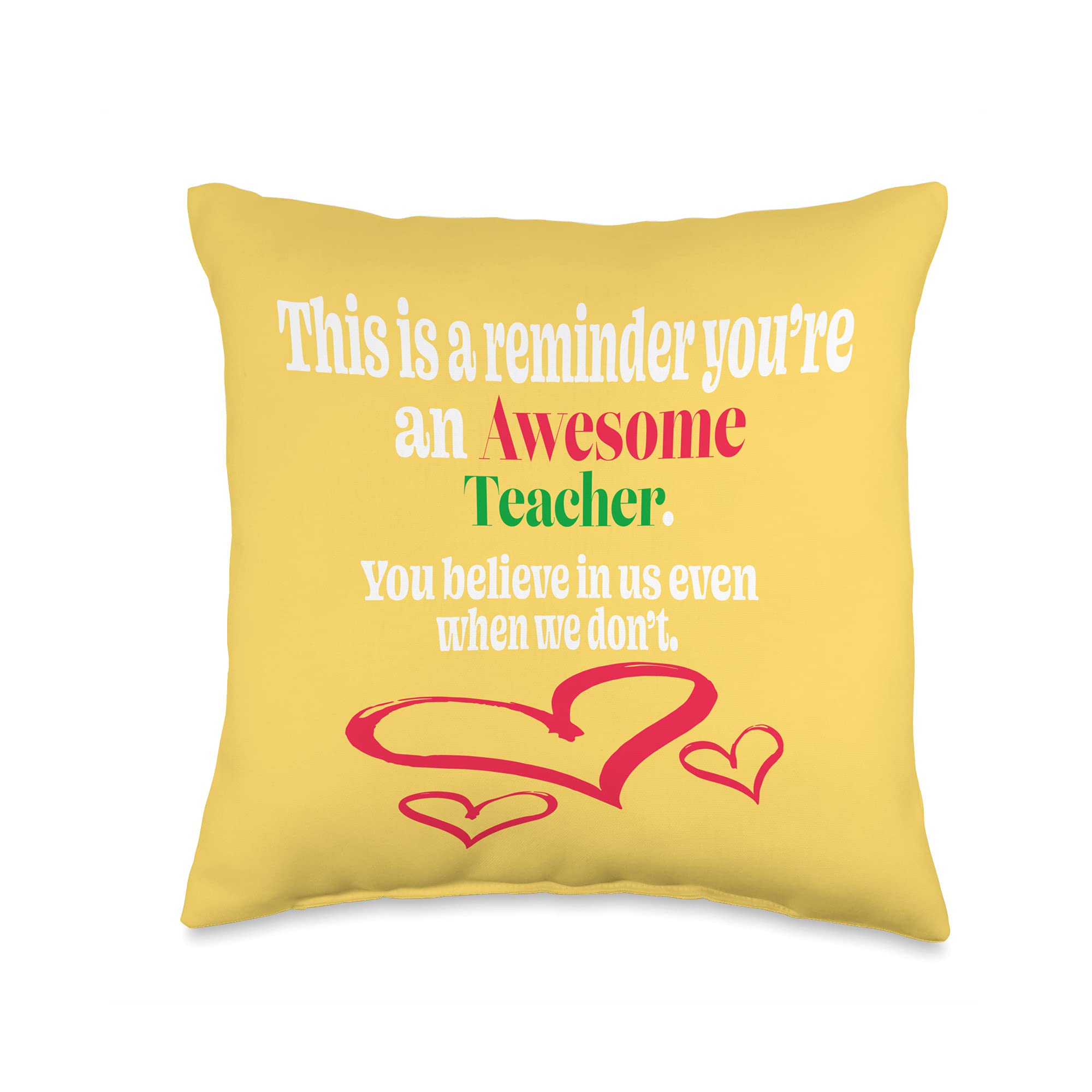 Best Teacher Gifts - 16x16 Multicolor Throw Pillow for Classroom Decor & Teacher Appreciation - Perfect for Educators, Thank You Gifts & School Events | DesignsByKelley