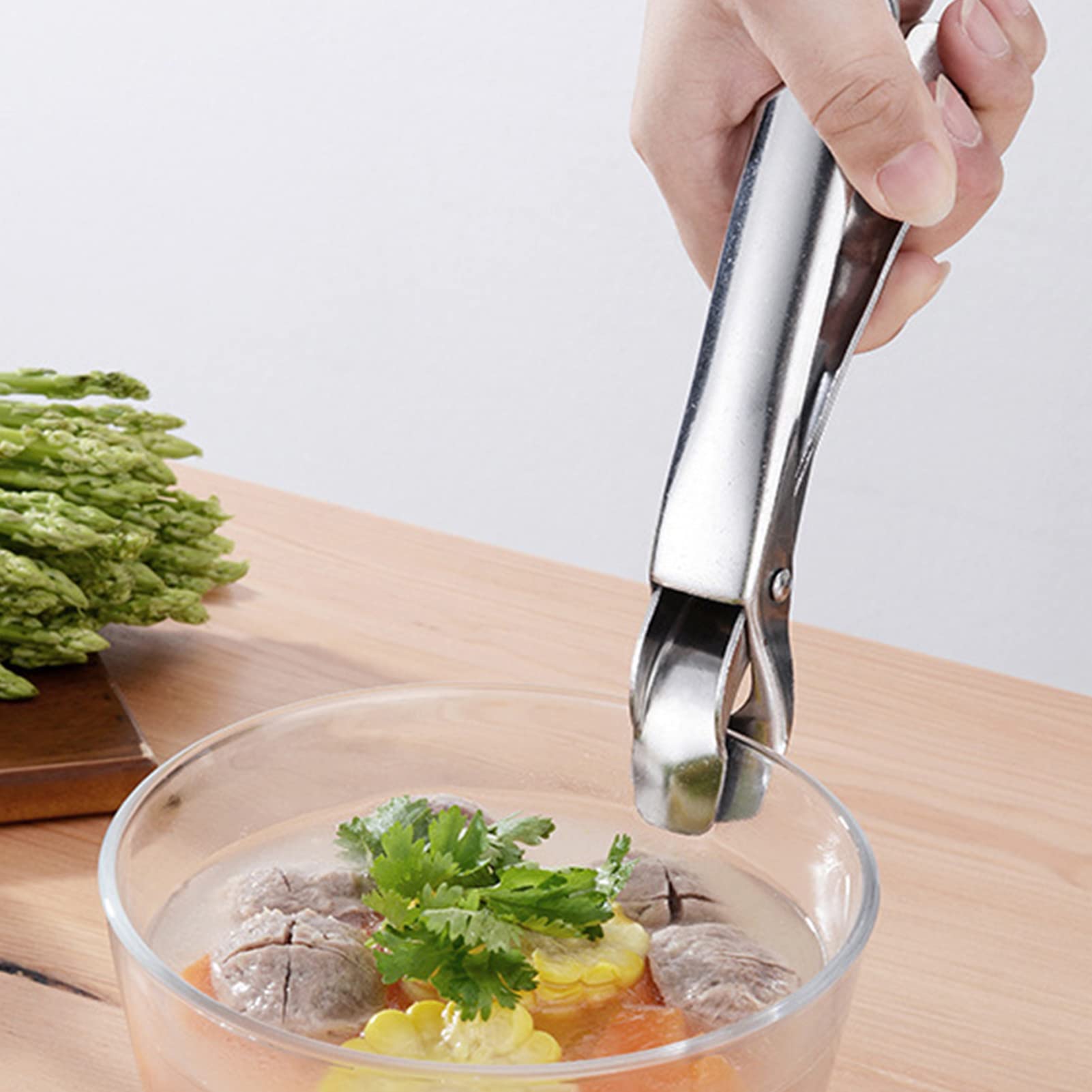 Stainless Steel Bowl Clip Gripper - 304 Stainless Steel Tongs for Lifting Hot Bowls, Pots & Plates from Microwave, Oven or Pressure Cooker - Perfect for Kitchen, Camping & BBQ Safety