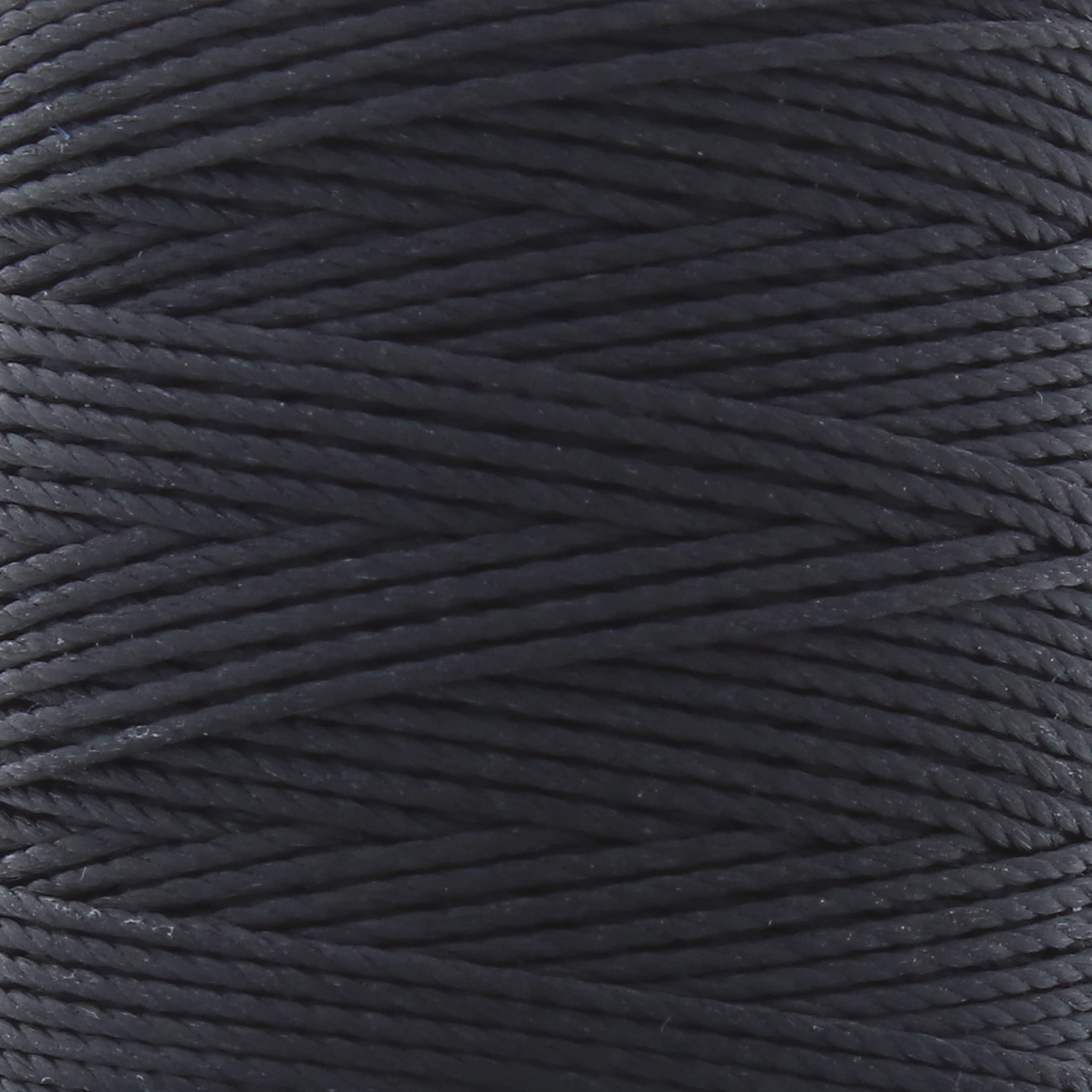 The Beadsmith S-Lon Bead Cord – 0.5mm Twisted Nylon Stringing Cord for Jewelry Making, Black (TEX210) – 77 Yards Spool – Perfect for Beading, Bracelets & DIY Craft Projects