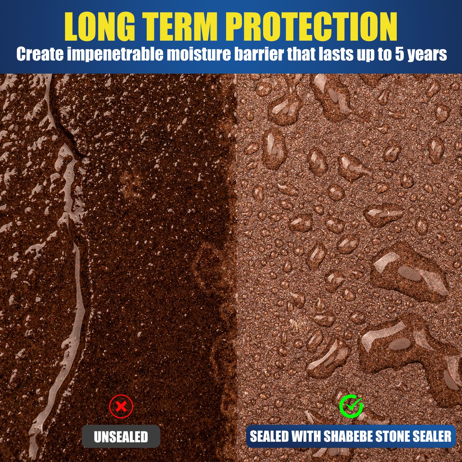 Premium Wet Look Stone Sealer - 2 Gallon | High Gloss, Durable Protection for Natural Stone | Waterproof, Stain & Salt Resistant | Ideal for Slate, Sandstone & Driveways | Perfect for Patios, Pool Decks & Outdoor Walkways