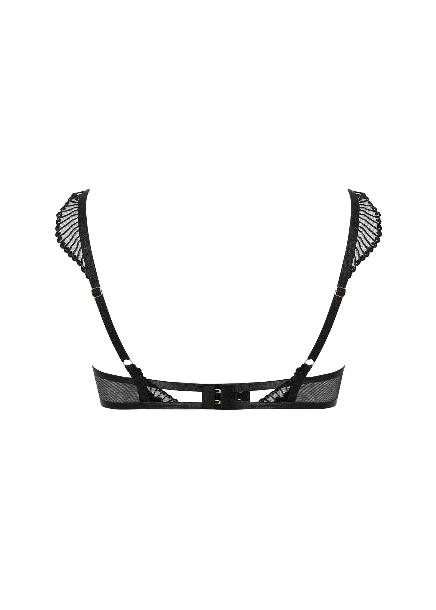 Gabriella Wired Bra for Women - Comfortable Underwire Support Bra in Black - Perfect for Everyday Wear, Workout & Lounge