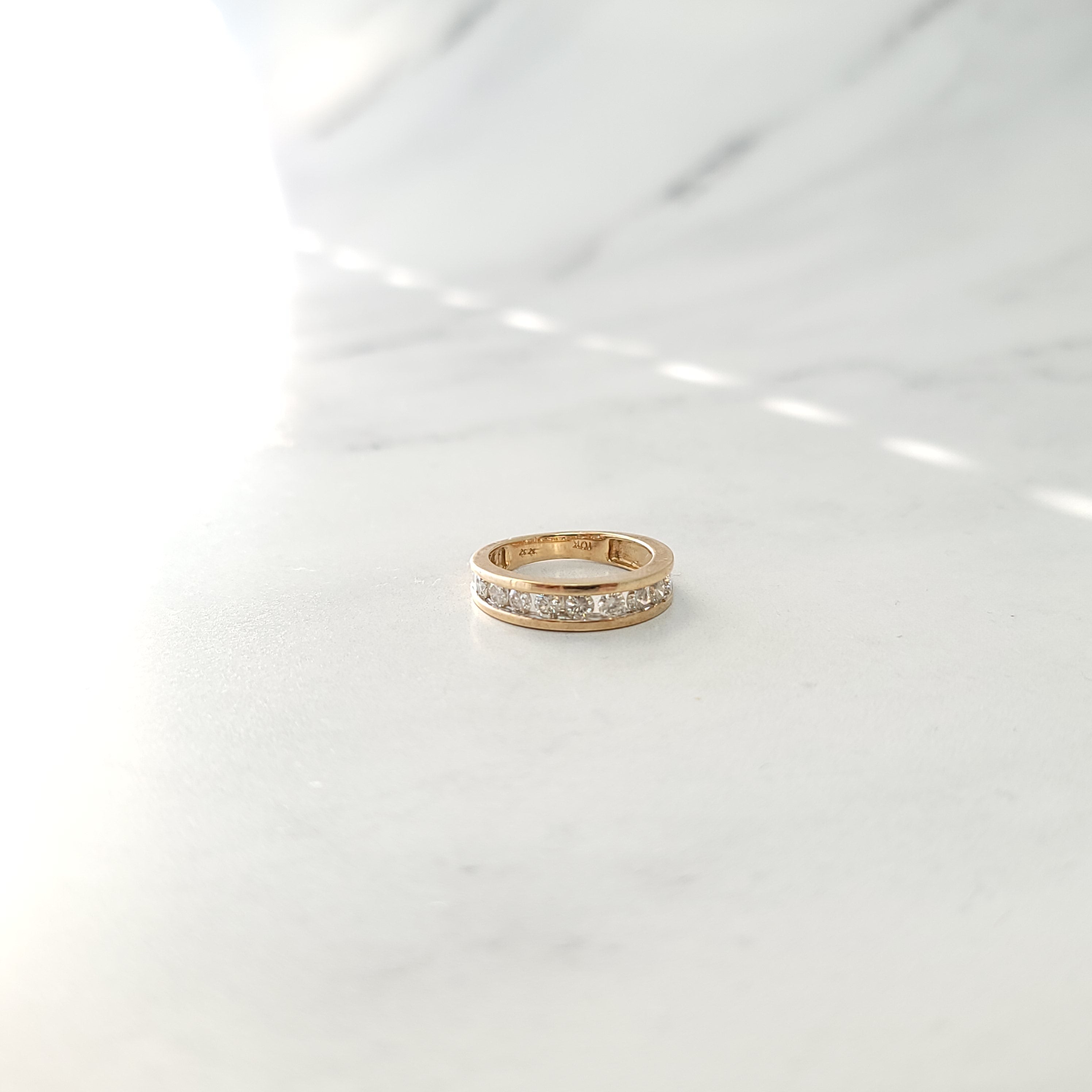 5MM Channel Set Diamond Wedding Band for Women - Elegant Stackable Ring for Bridal, Engagement, Anniversary & Everyday Wear