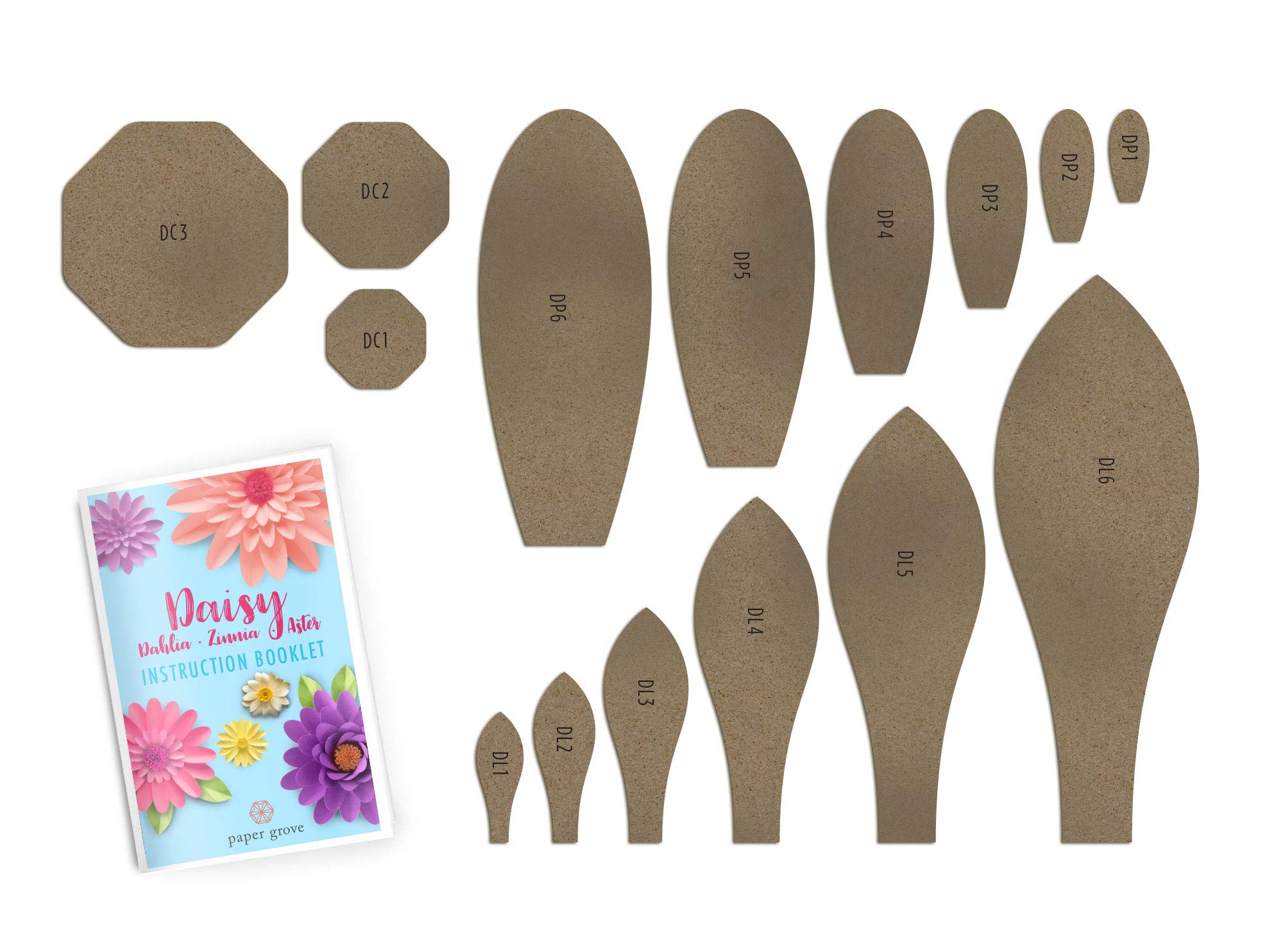 DIY Paper Flower Templates Kit - 5