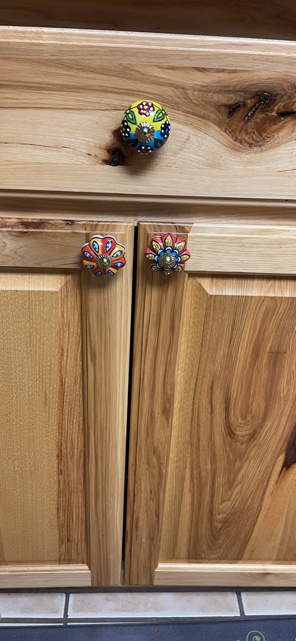 Colorful Ceramic Drawer Knobs - Pack of 20 for Kitchen Cabinets & Wardrobes