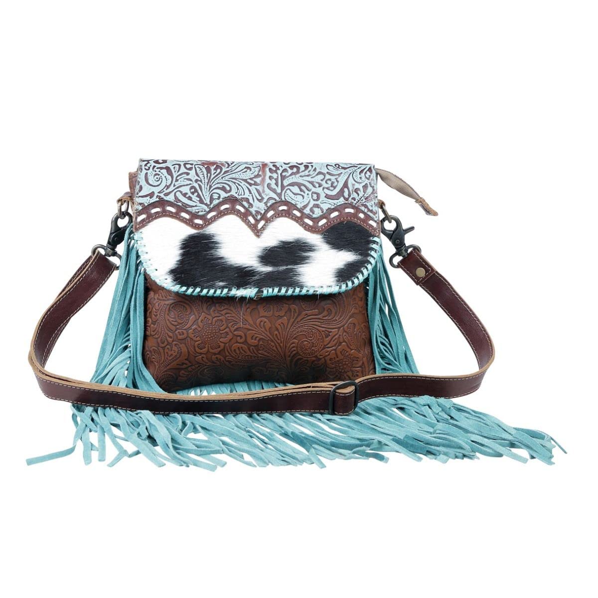 Myra Bag Conglomerate Genuine Leather & Hairon Crossbody Bag S-4680 - Stylish Women's Shoulder Purse for Work, Travel & Everyday Use