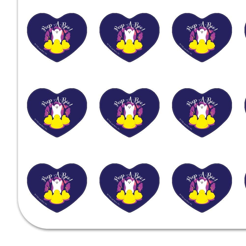 Halloween Ghost Heart-Shaped Stickers - Peek A Boo Planner & Scrapbook Decoration for DIY Crafts, Bullet Journals, Party Invitations