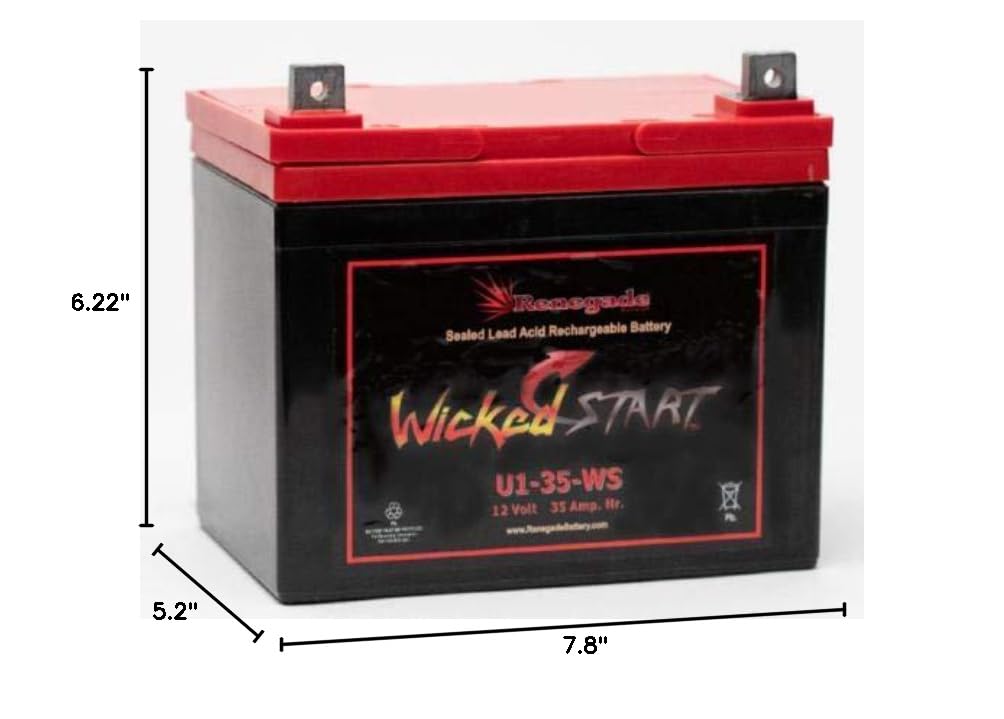 ARIENS/GRAVELY ZOOM SERIES Zero-Turn Mower Replacement Battery - U1-35 400+ CCA (12V 35AH) - Compatible with Riding Lawn Mowers - Perfect for Large Yard Maintenance & Landscaping