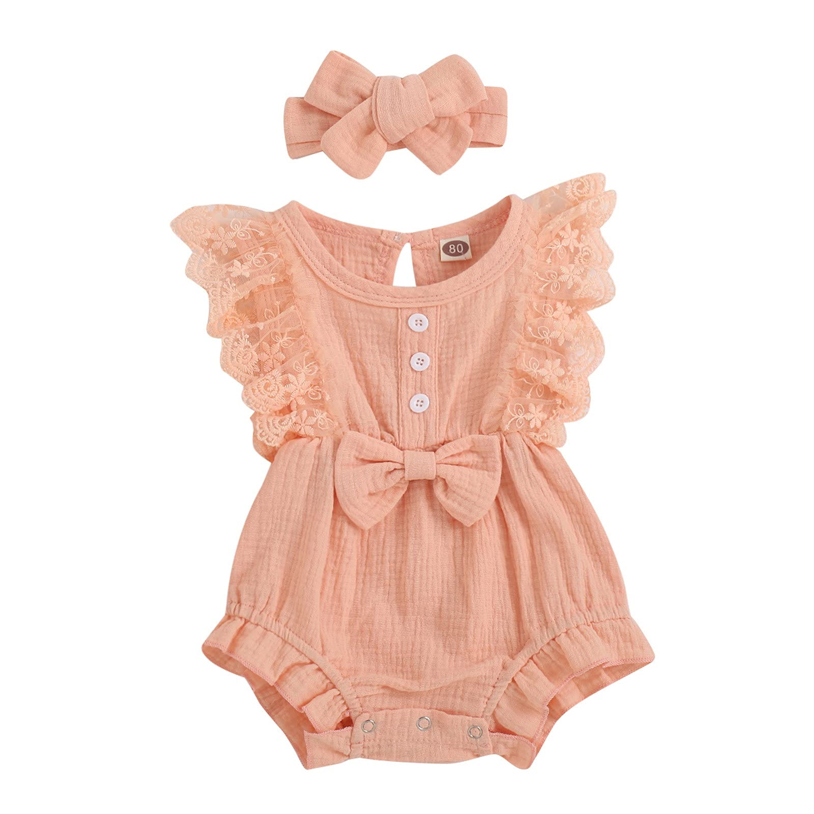 2PC Baby Girl Clothes Set - Cute Cat Print Jumpsuit & Infant Outfit for Toddlers | Perfect for Birthday Parties, Photo Shoots & Daily Wear