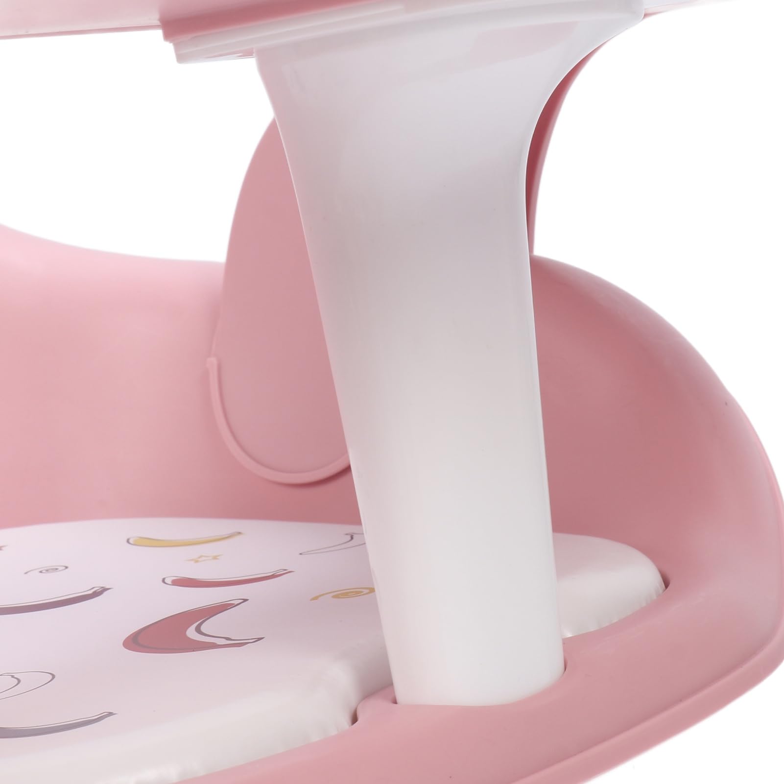 **Baby High Chair for Floor Feeding - Soft Squeaky Cushion & Heavy-Duty Frame with Double-Layer Tray - Adjustable & Portable for Home Use (Yellow) - Perfect for Infants Learning to Eat Independently**