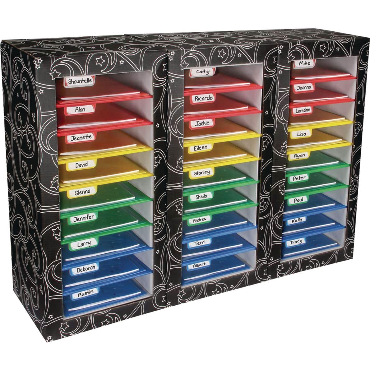 Really Good Stuff Classroom Mail Center - 27 Slot Black Mailbox Organizer for Students & Teachers | School Office Mail Sorter | Classroom Organization Supplies | Perfect for Homework, Notes & Communication in Elementary Schools
