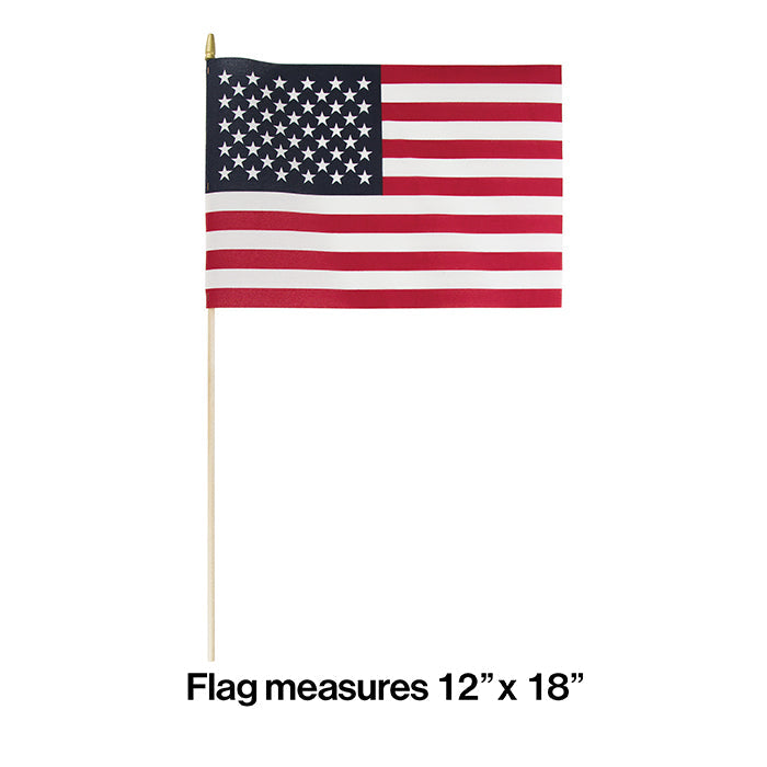 12-Piece Bulk Large American Flag Cloth Set - Perfect for Patriotic Decor, Parades & Outdoor Events