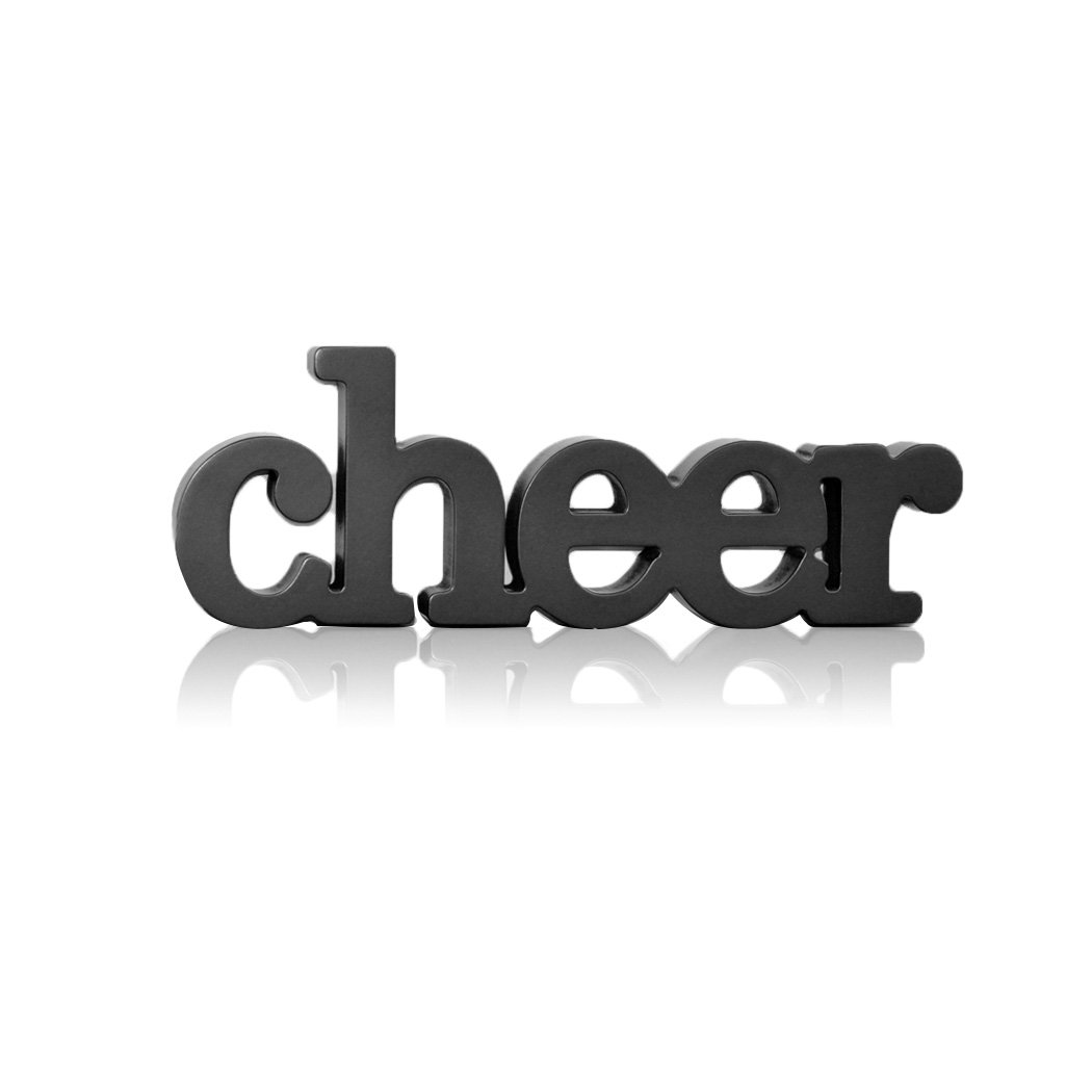 ChalkTalkSPORTS Cheer Wooden Words - Handcrafted Wood Sign for Shelf & Desk Décor - Perfect for Home, Office & Sports Team Spirit