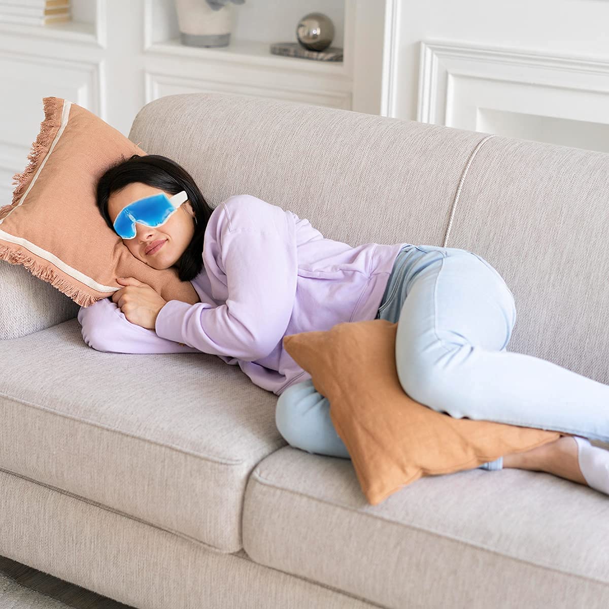 WENGTY Cooling Gel Eye Mask for Puffy Eyes & Dark Circles - Soothing Relief for Stress & Fatigue - Perfect for Travel, Work, and Home Relaxation
