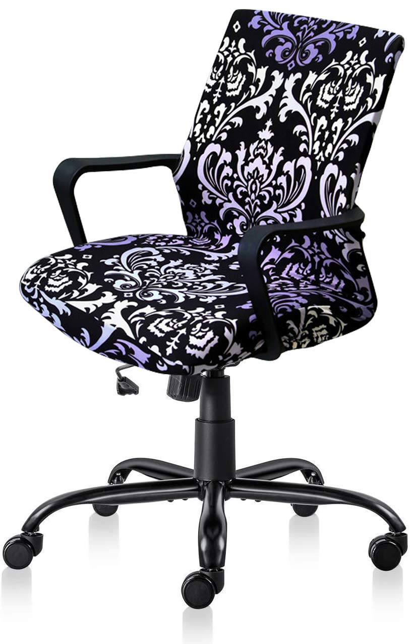 **MOCAA Office Chair Cover - Ergonomic Computer Chair Slipcover for Mid Back Chairs, Stretchable & Breathable Fabric (Chair Not Included) - Perfect for Home Office, Gaming, and Workspace Comfort**