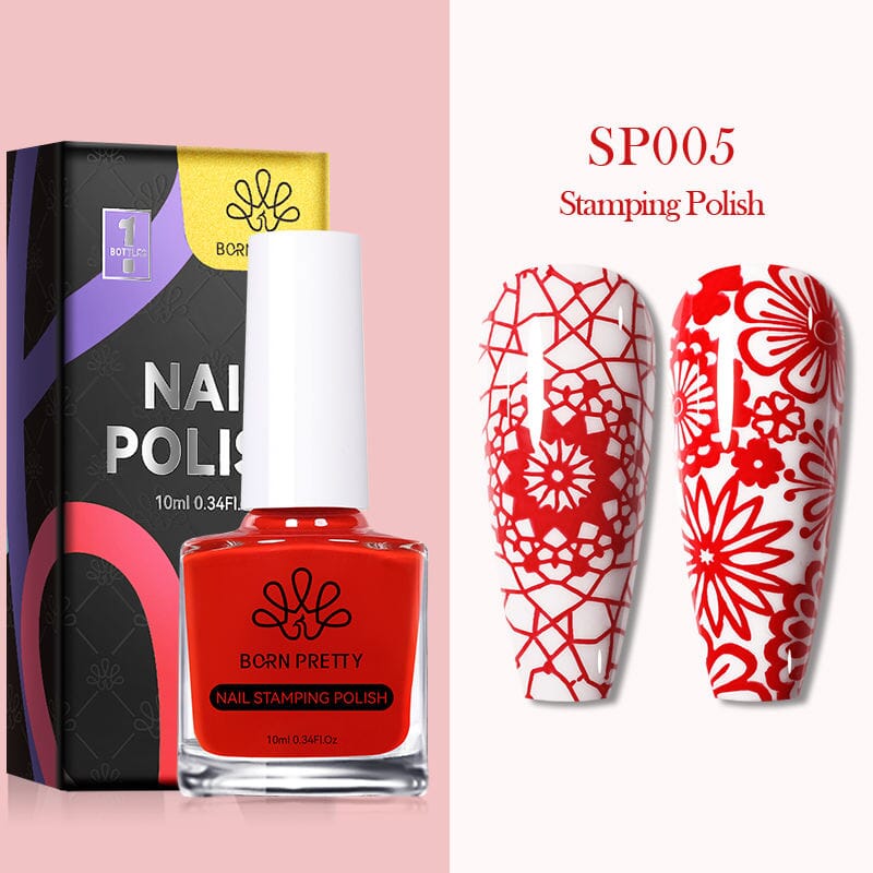 Born Pretty Stamping Nail Polish Kit - Long Lasting & Vibrant Colors for DIY Nail Art - Perfect for Home Manicures, Parties & Special Occasions