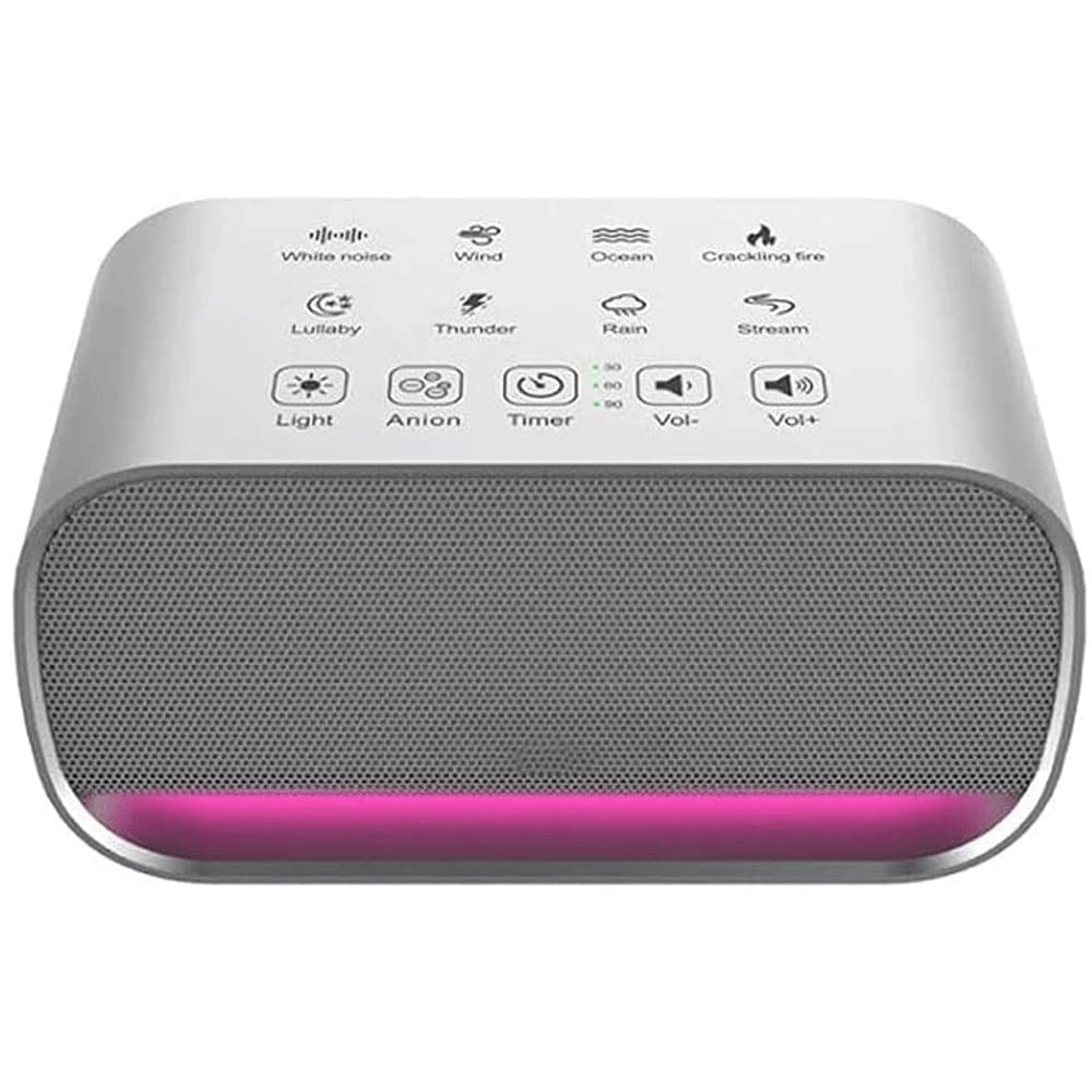 SMALK White Noise Sound Machine for Adults, Kids & Babies - 8 Soothing Sounds for Sleep, Office Privacy & Relaxation - Portable Sleep Aid for Nursery, Travel & Home Use
