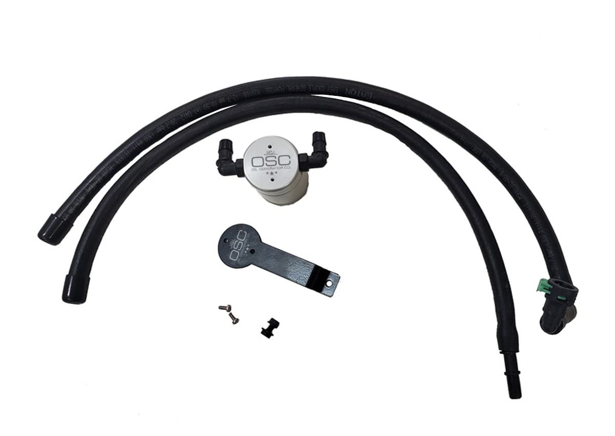 J&L Oil Separator 3.0 for 2020-2022 Ford Explorer 2.3L - Driver Side Silver Baffled Oil Catch Can | Reduces Engine Sludge & Improves Performance | Perfect for Off-Roading & Performance Tuning