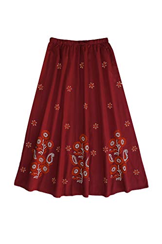 Vermellion Emb Motif on Red