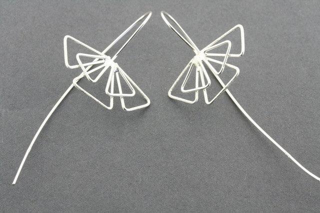 Geometric Ginkgo Leaf Earrings - Sterling Silver Dangle Earrings for Women - Perfect for Casual Wear, Office & Special Occasions