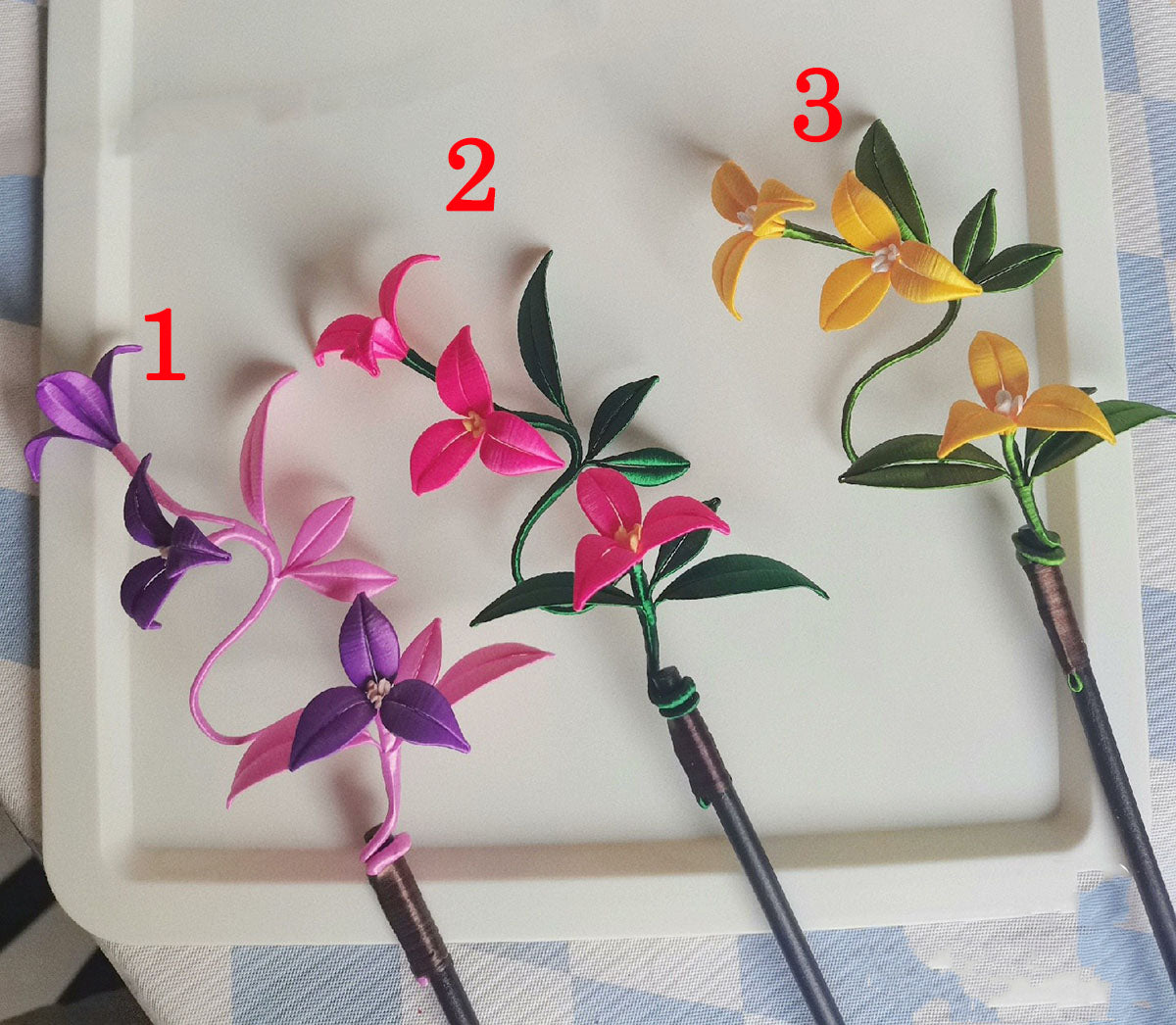 Handmade Silk Flower Hairpin - Elegant Floral Hair Clip for Women (Chanhua) - Perfect for Weddings, Parties & Everyday Wear