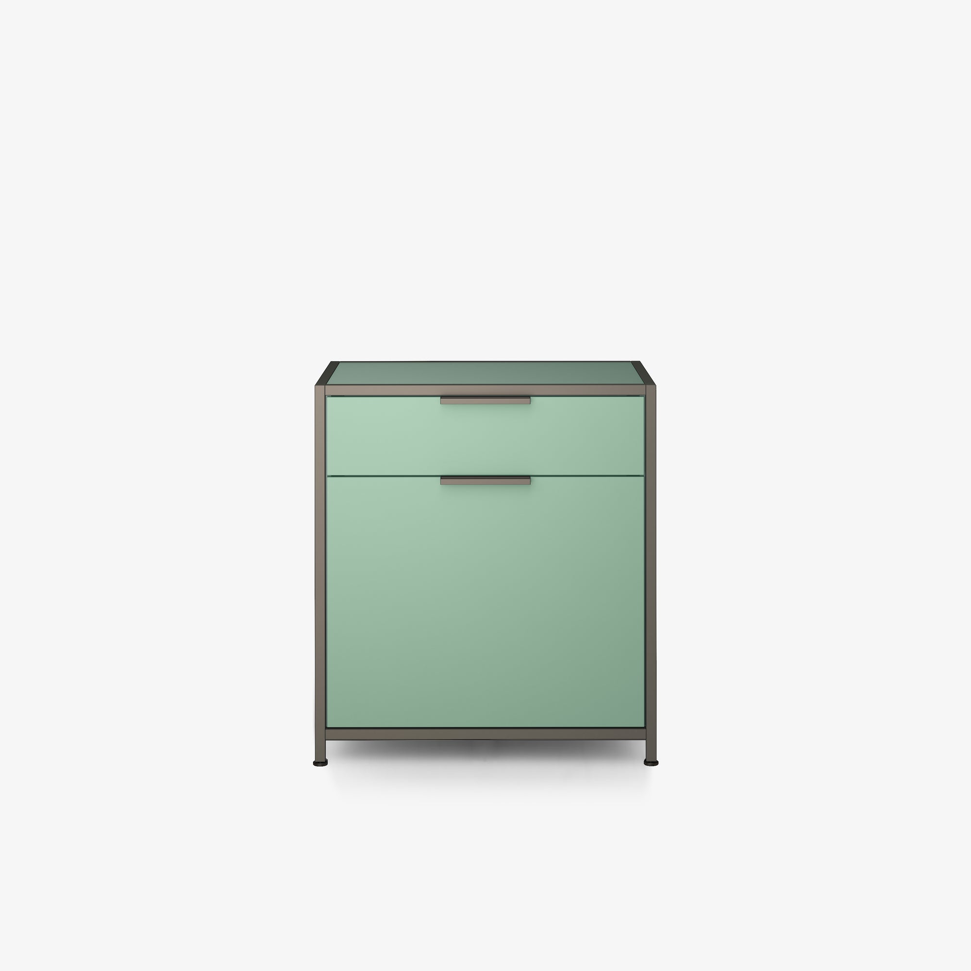 Modern Dita Bedside Table with 1 Drawer & 1 Door - Compact Nightstand for Small Spaces, Bedroom Storage Solution