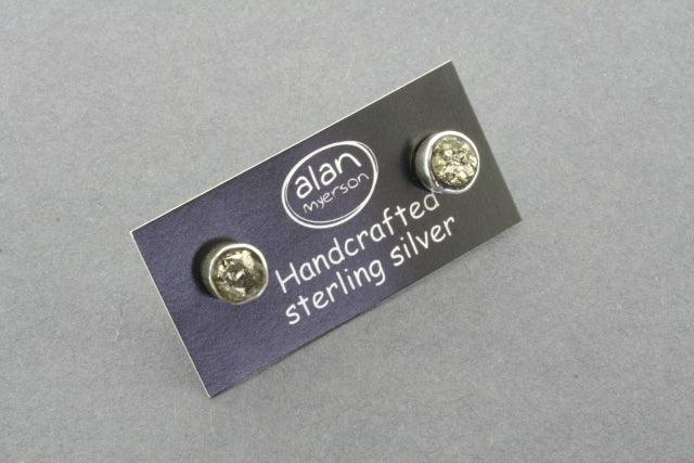Pyrite Stud Earrings for Women - Natural Stone Jewelry - Perfect for Everyday Wear & Special Occasions