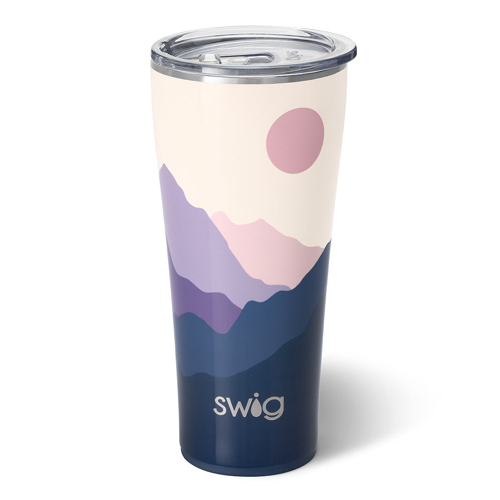 32oz Moon Shine Tumbler - Insulated Stainless Steel Vacuum Cup with Lid & Straw - Perfect for Coffee, Tea & Cold Drinks - Ideal for Camping, Travel & Office Use