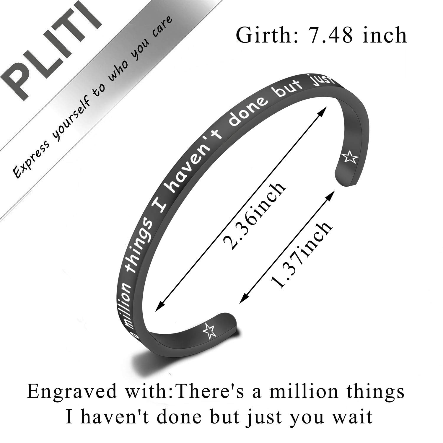 PLITI Musical 'Hamilton' Inspired Bracelet - 'There's A Million Things I Haven't Done' Quote Jewelry - Perfect Gift for Theater Fans, Musicians & Broadway Lovers - Great for Concerts, Date Nights & Special Occasions
