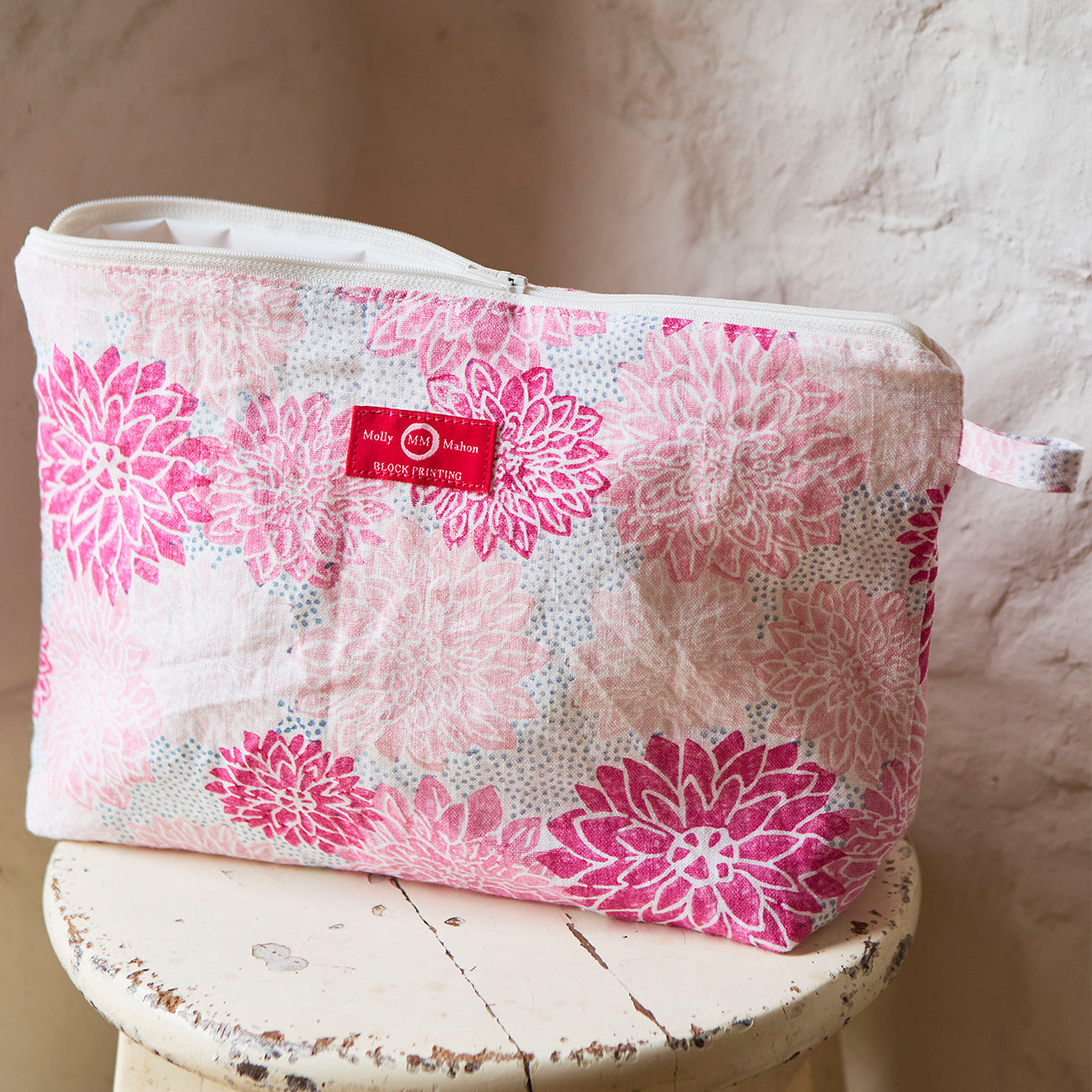 Dahlia Hot Pink Laundry Wash Bag - Delicate Clothes Washing & Travel Organizer for Bras, Lingerie, and Delicates