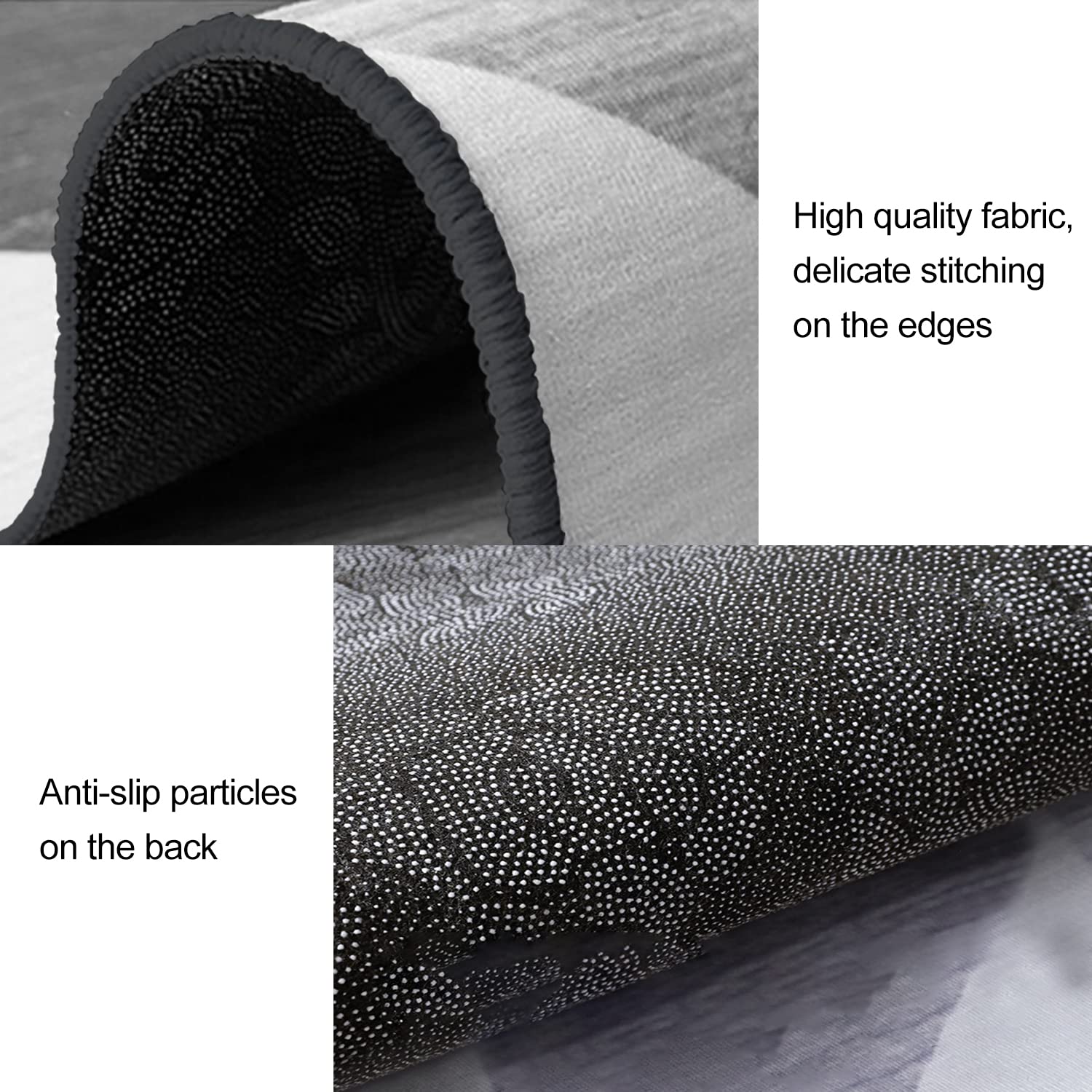 Distressed Woven Non-Slip Area Rugs - Soft Ethnic Design Carpet for Indoor & Outdoor Use - Perfect for Living Room, Bedroom, Bathmat, Yoga Mat & Home Decor