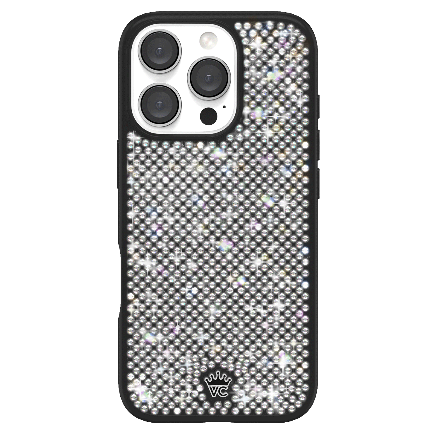 Luxury Black Caviar Crystals iPhone Case - Elegant Protective Cover for iPhone 13/14/15 Pro Max | Perfect for Parties, Weddings & Special Occasions