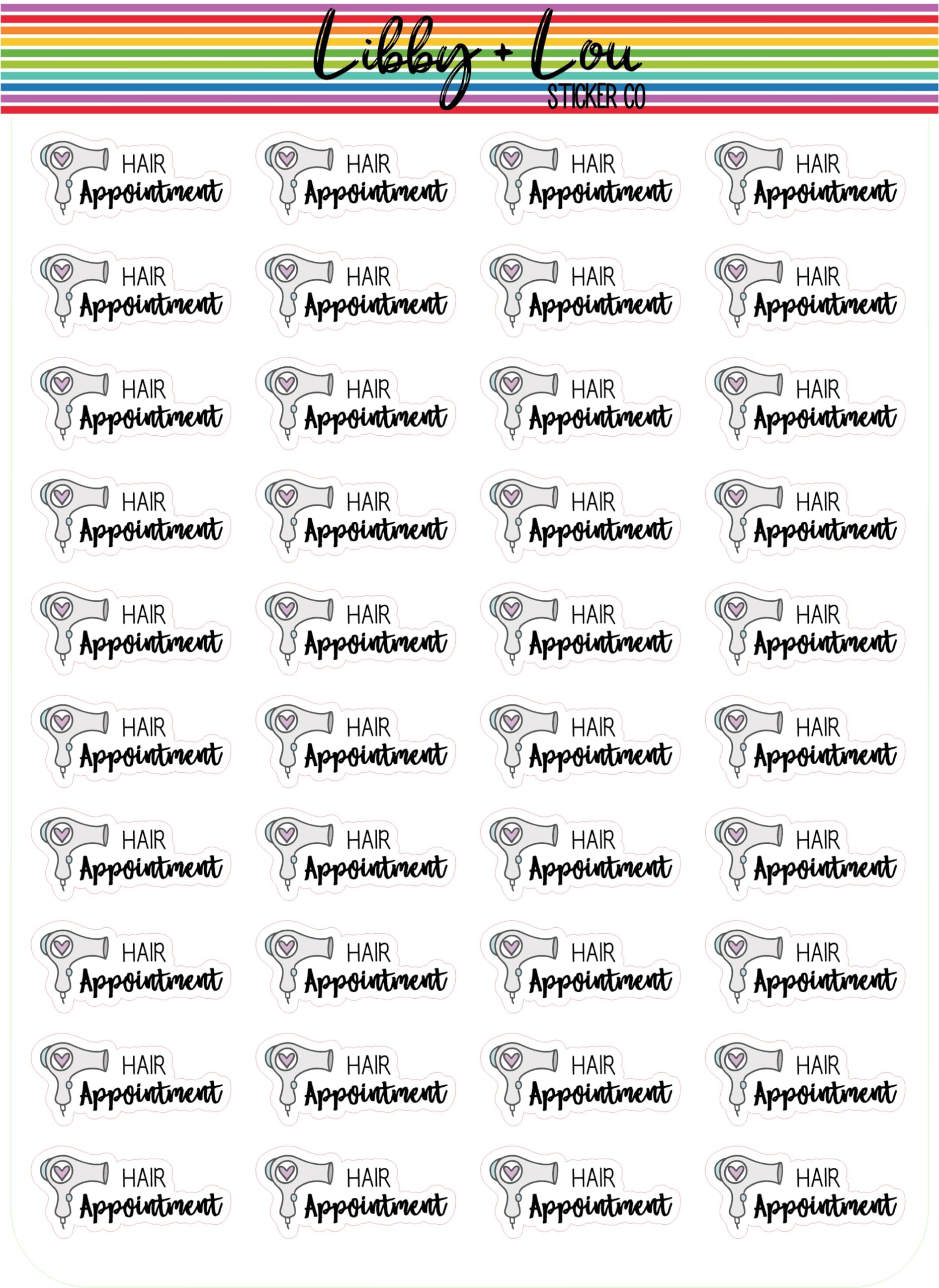 Hair Stylist Planner Stickers - Salon Appointments & Scheduling for Organizers