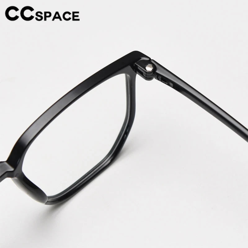 CCspace Unisex Full Rim Polygon Square TR90 Titanium Eyeglasses Frame 30833 - Lightweight & Durable for Work, Reading, and Fashion