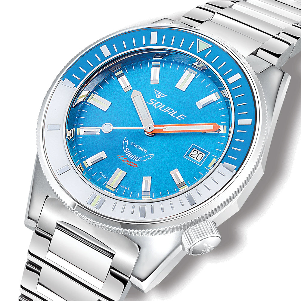 Matic 44mm Blue Dial Stainless Steel Bracelet Watch - Perfect for Business, Casual & Outdoor Activities