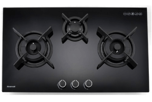 Brandt TG1493B 86cm 3 Burners Gas Hob - High Efficiency Stainless Steel Cooktop for Home Kitchen | Perfect for Boiling, Frying & Simmering