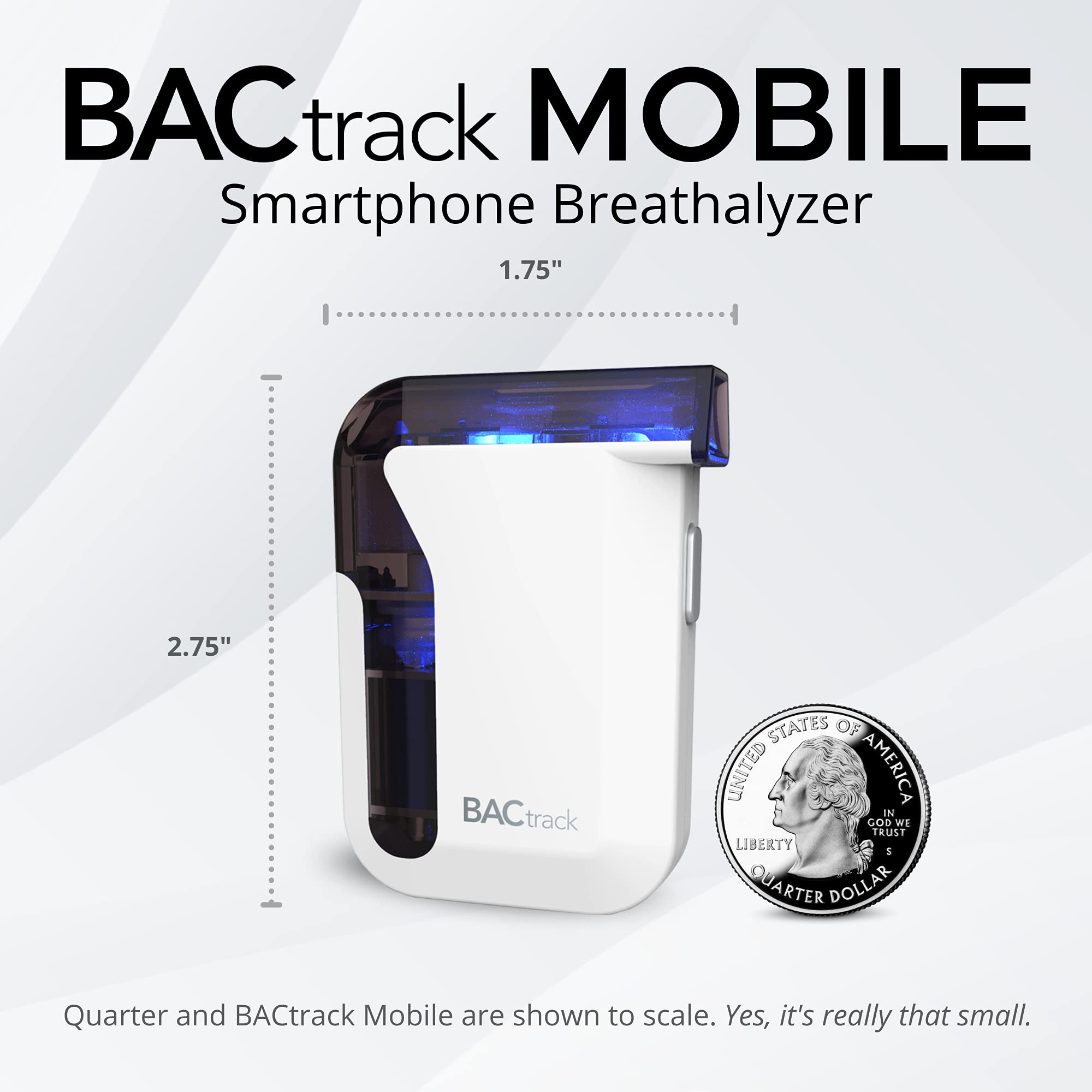 BACtrack Mobile Smartphone Breathalyzer - Professional-Grade Alcohol Tester with Wireless Bluetooth Connectivity for iPhone & Android Devices (HealthKit Compatible) | Perfect for Personal Safety, Workplace Testing & Responsible Drinking Monitoring