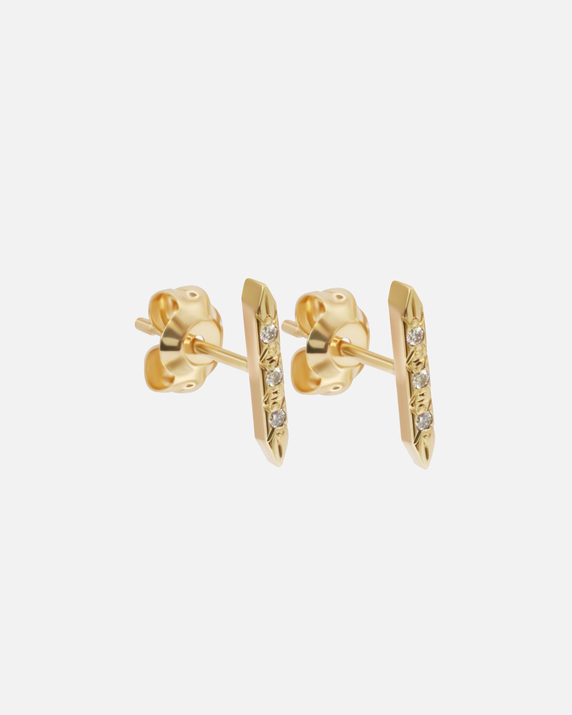 Diamond Arrow Stud Earrings for Women - 14K Gold Plated Hypoallergenic Cubic Zirconia Earrings - Perfect for Parties, Weddings & Everyday Wear