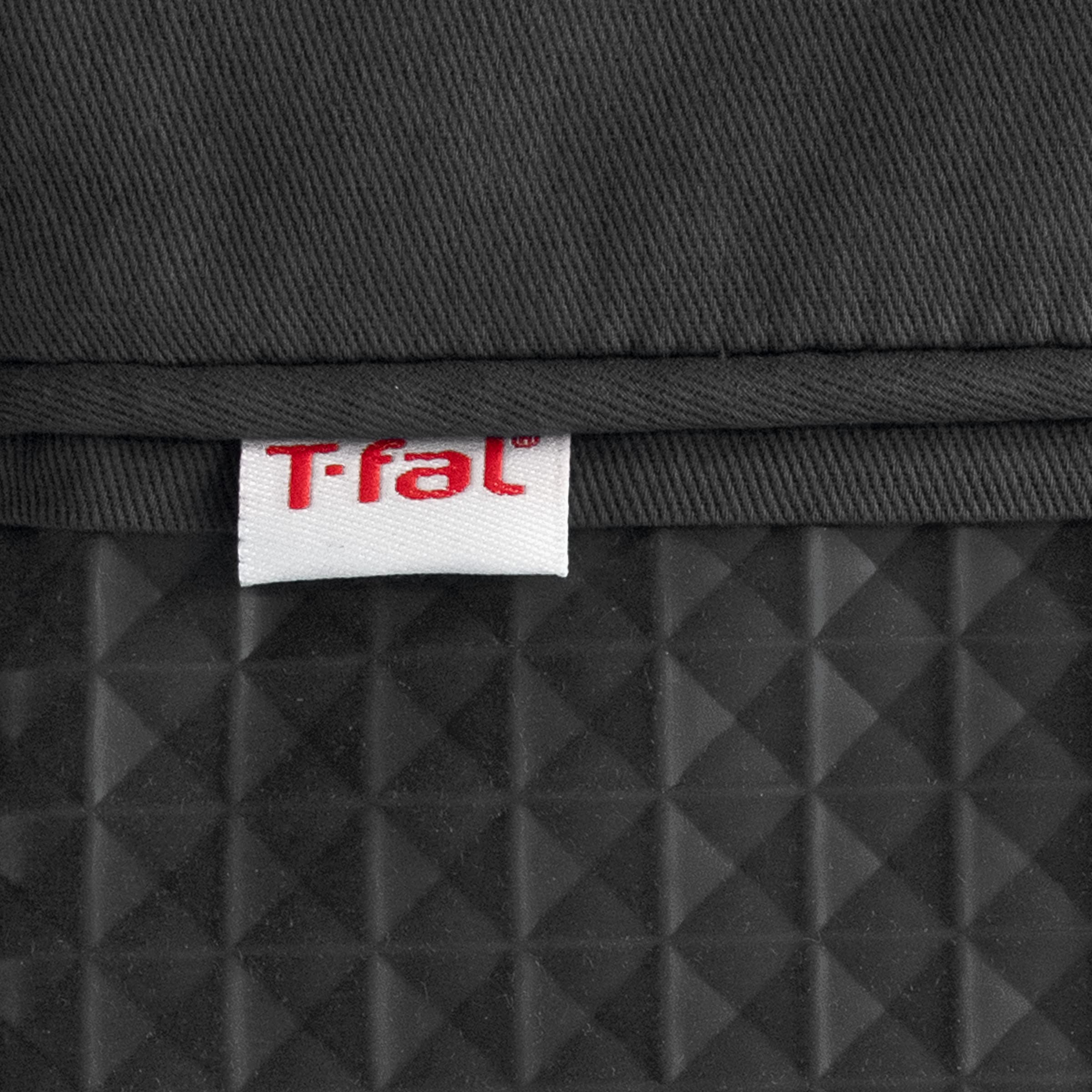 T-fal Non-Slip Heat Resistant Silicone Oven Mitts Set - Softflex Grip, 13 x 7 Inches, 2 Pack (Charcoal) - Perfect for Baking, Grilling & Kitchen Safety
