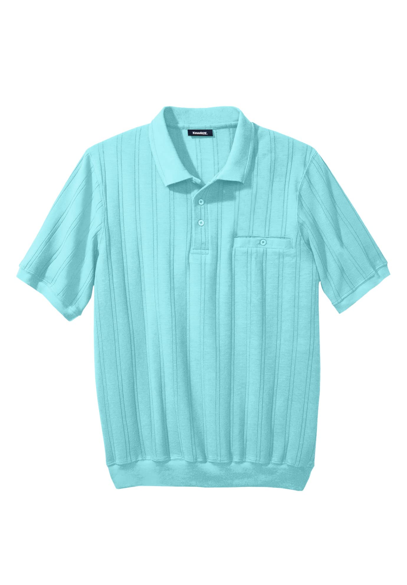 KingSize Men's Big & Tall Banded Bottom Polo Shirt - Comfortable Stretch Cotton Casual Tee for Work & Outdoor Activities