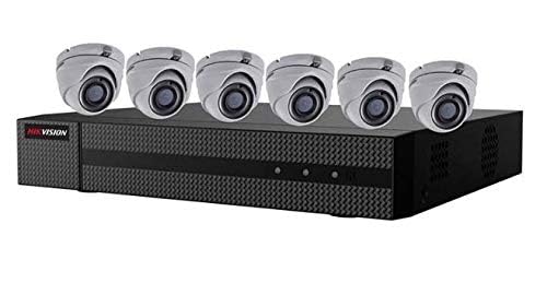 HIKVISION EKT-K82T26 8-Channel 1080p HD Security DVR System with 6 x 2MP Outdoor IR Cameras (2.8mm Lens), 2TB HDD, BNC Connection - Ideal for Home & Business Surveillance, Night Vision Monitoring, 24/7 Recording