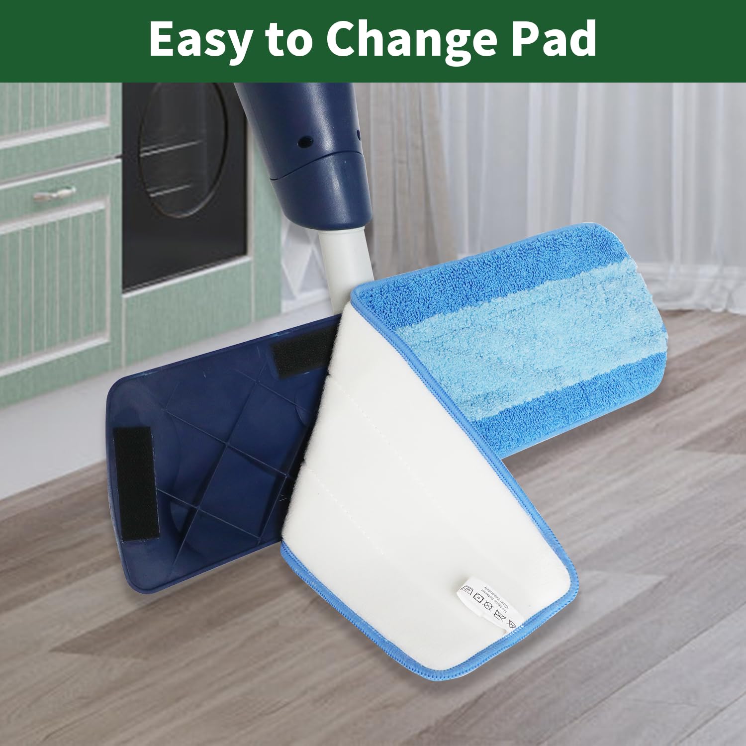 3 Pack Microfiber Cleaning Pads for Bona Mop - Reusable 18 Inch Replacement Mop Pads for Hardwood Floors | Machine Washable | Perfect for Daily Floor Cleaning & Maintenance