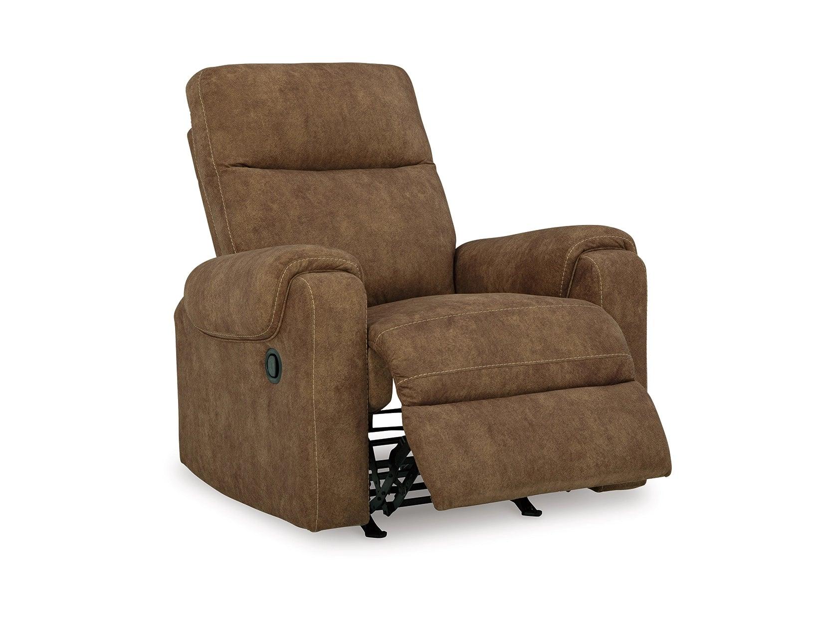 Edenwold Brindle Recliner Chair 1380525 - Comfortable Leather Reclining Armchair for Living Room, Home Theater & Office Relaxation