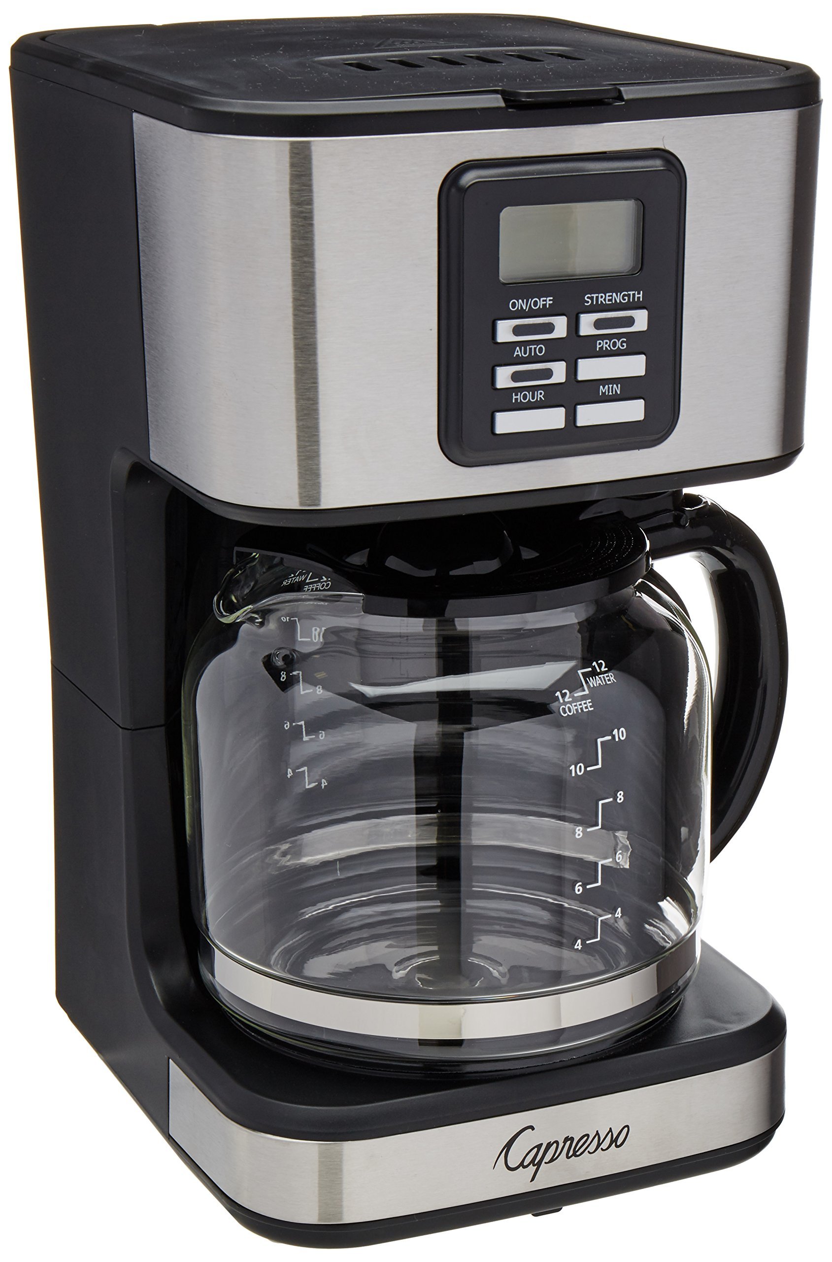 Capresso 427.05 Stainless Steel Coffee Maker - 12 Cup Programmable Drip Coffee Machine for Home & Office Use