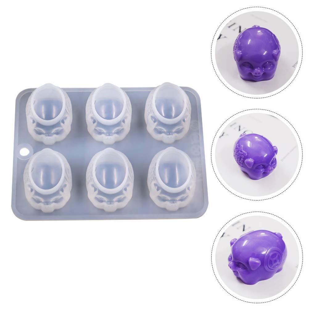 EXCEART Pig Silicone Mold for Epoxy Resin - DIY Keychain & Craft Making - Pig Shape Animal Casting Mold (White) - Perfect for Jewelry, Keychains & Home Decor Projects