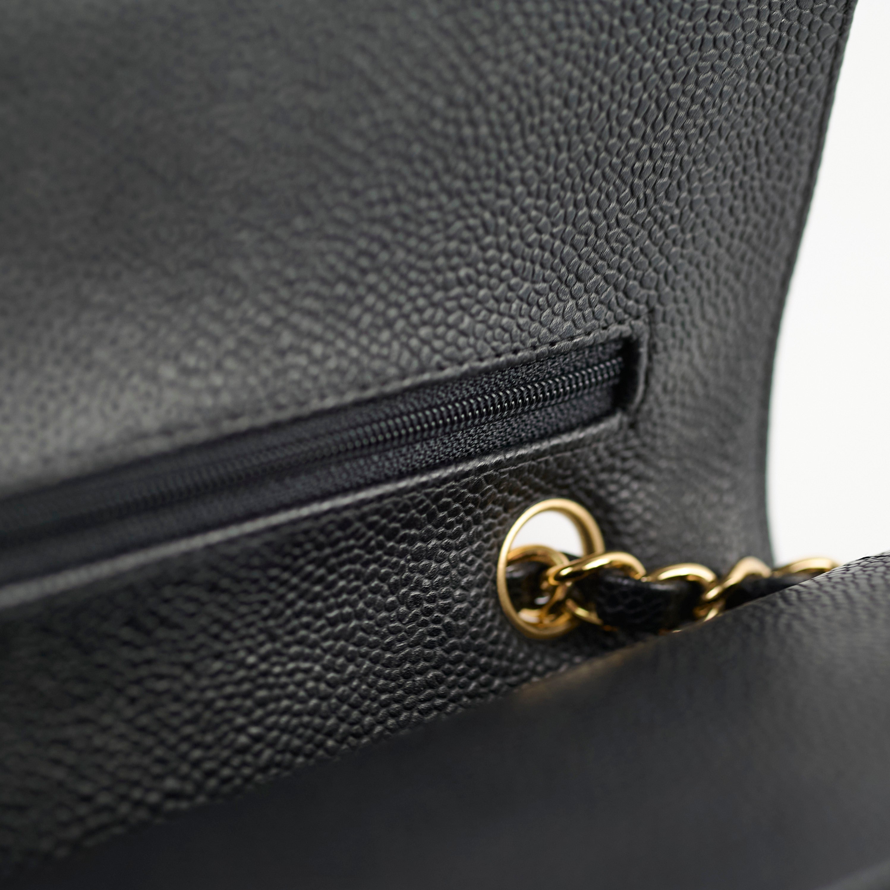 Chanel Medium/Large Caviar 24k Gold Double Classic Flap Bag in Black | Luxury Designer Handbag for Women | Perfect for Evening Events, Parties & Special Occasions