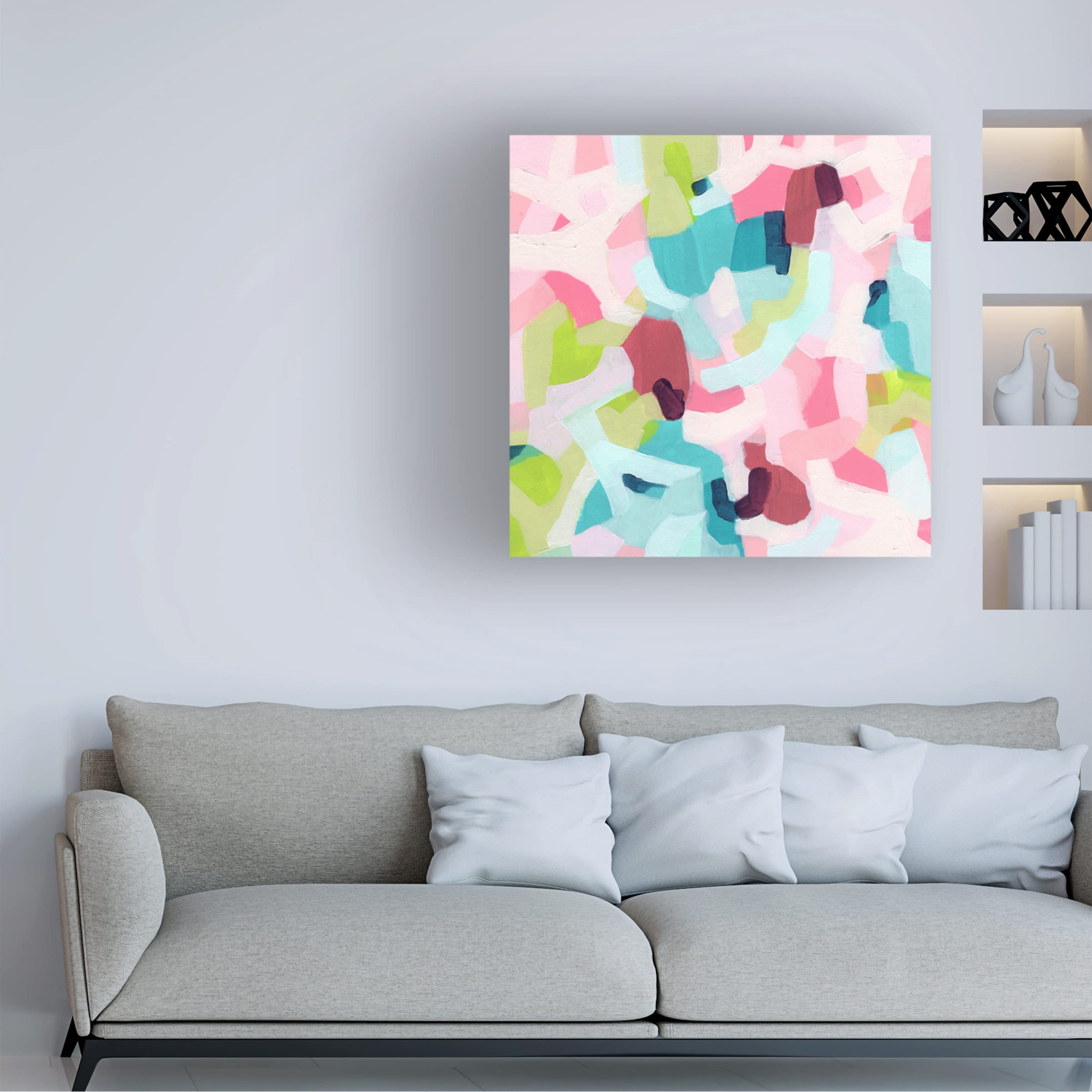 Trademark Fine Art 'Chroma Zone I' Canvas Art Print by June Erica Vess - Modern Abstract Wall Decor for Living Room, Bedroom & Office