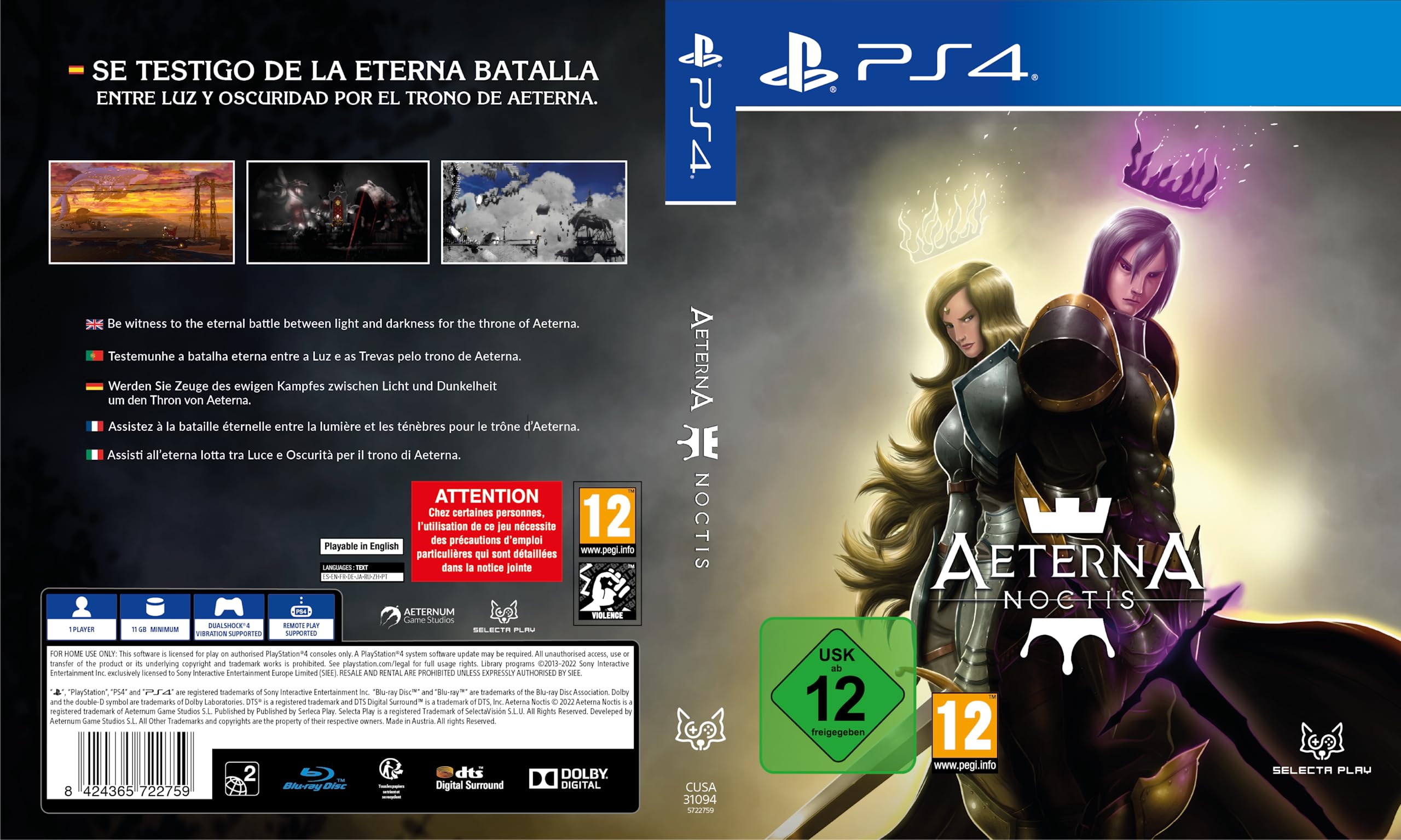 Aeterna Noctis - PS4 Game | Action-Adventure Platformer | Explore Dark Fantasy World | Perfect for Hardcore Gamers & Platforming Enthusiasts