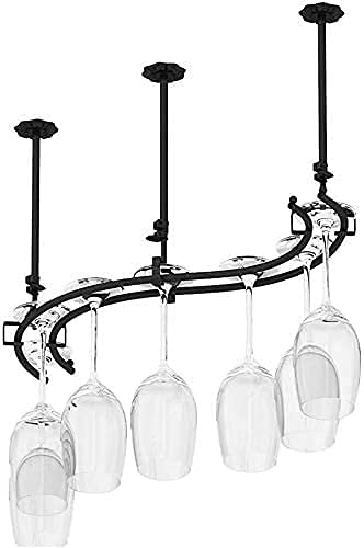 Adjustable Iron Hanging Wine Glass Rack - Modern & Space-Saving Wine Storage Shelf for Kitchen, Bar, Restaurant & Home Decor - Perfect for Living Rooms, Hotels & Dining Areas